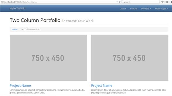 two column portfolio